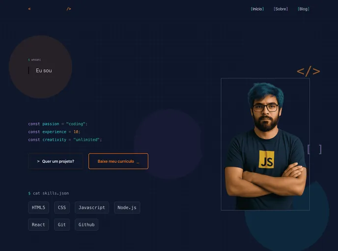 screenshot of Astro Theme Jucelito Silva