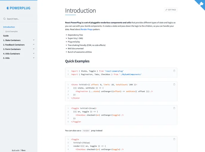 React Powerplug screenshot