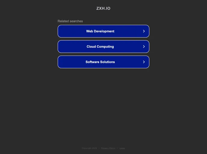screenshot of Blog.zxh.io