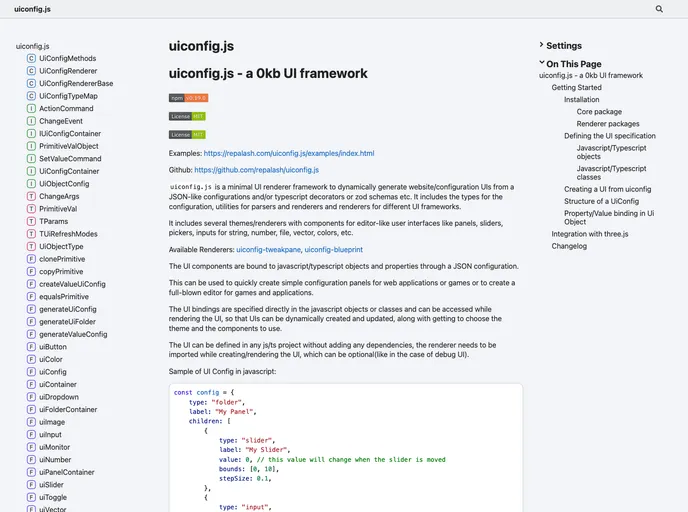 screenshot of Uiconfig.js