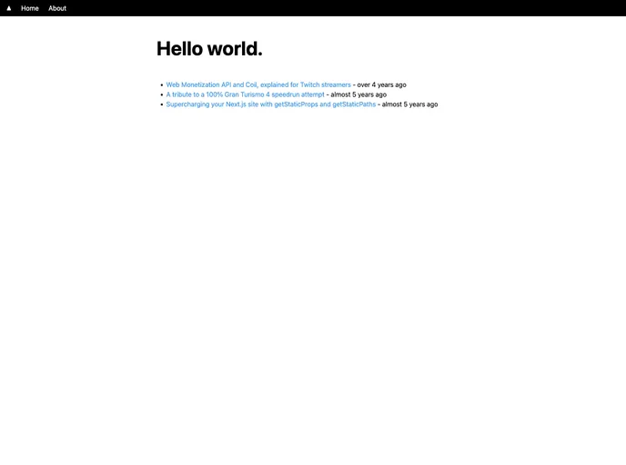 screenshot of Nextjs Digital Garden Quickstart