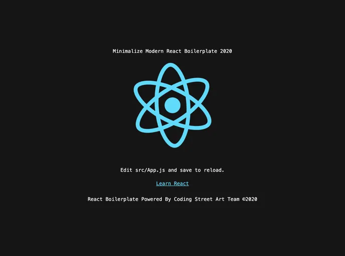 screenshot of React Boilerplate