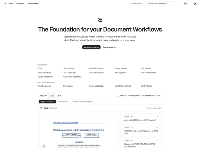 Retab screenshot