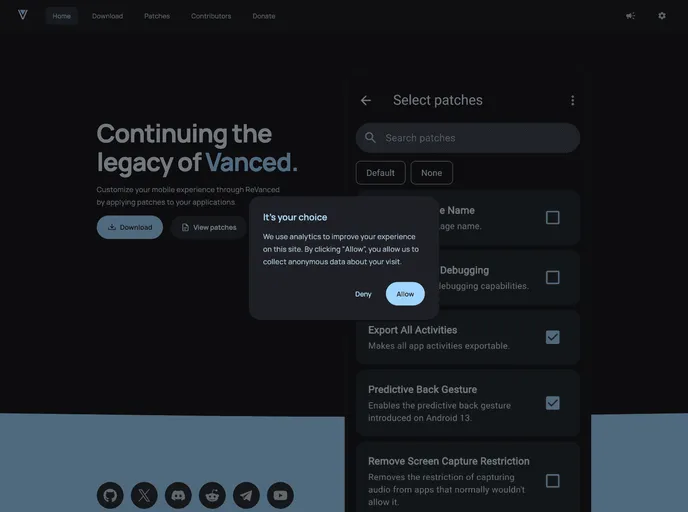 Revanced Website screenshot