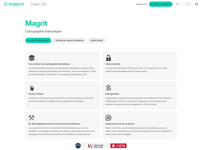 screenshot of Magrit