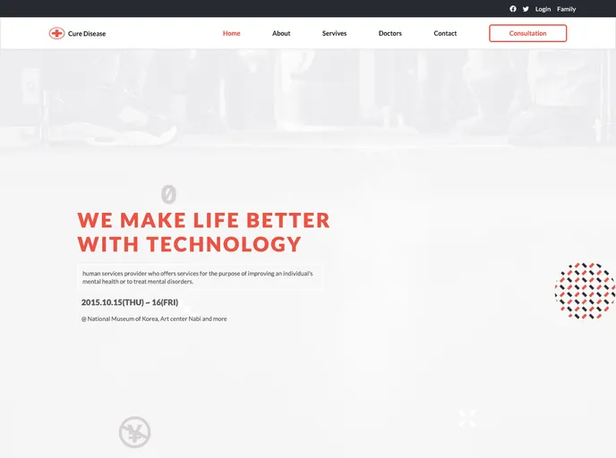 screenshot of Health Care Website