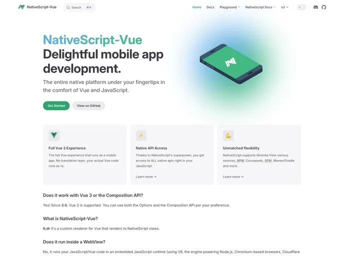 Nativescript Vue screenshot