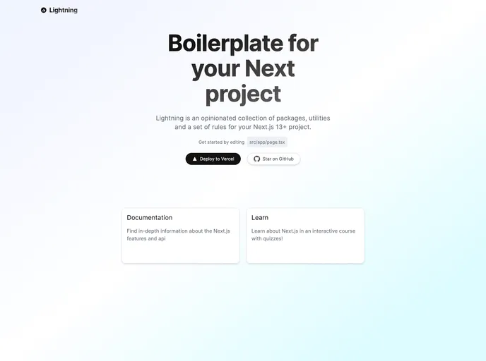 screenshot of Lightning