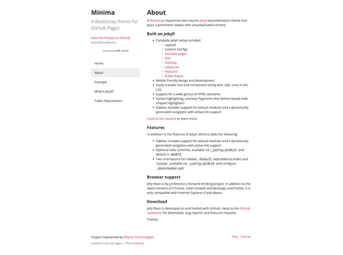 screenshot of Minima
