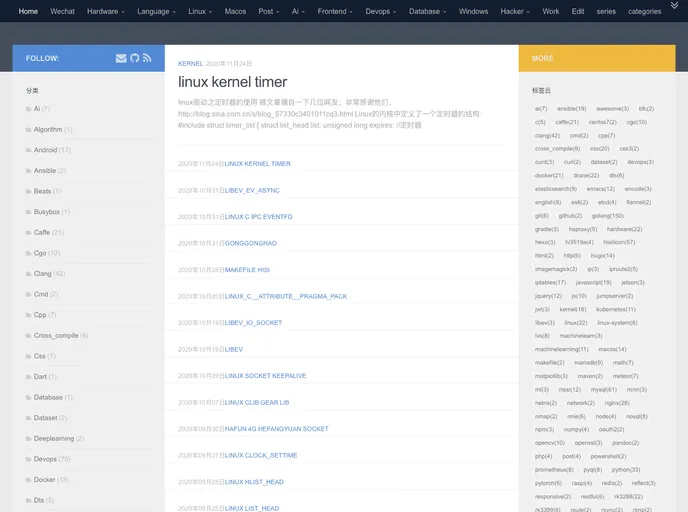 screenshot of Hugo Theme Hueman