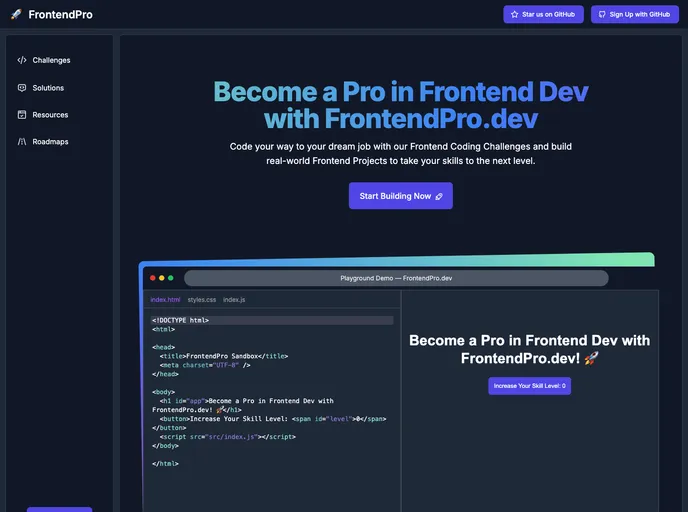 FrontendPro screenshot