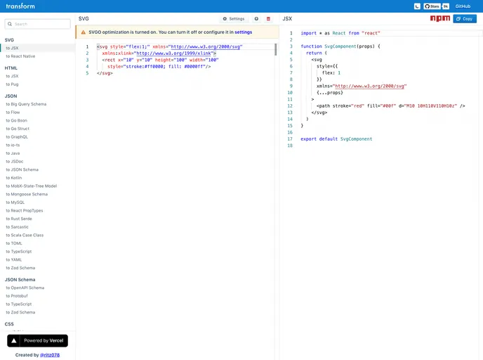 Transform screenshot