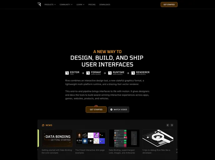 screenshot of Rive React Native