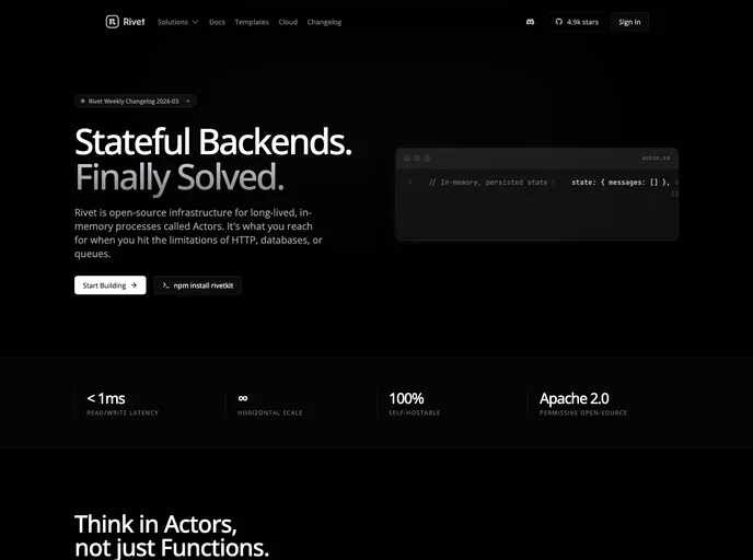 screenshot of Rivetkit