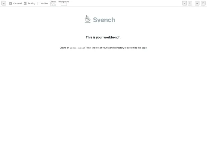 screenshot of Svench Component Template