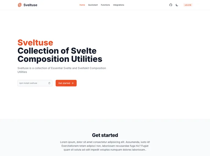screenshot of Sveltuse