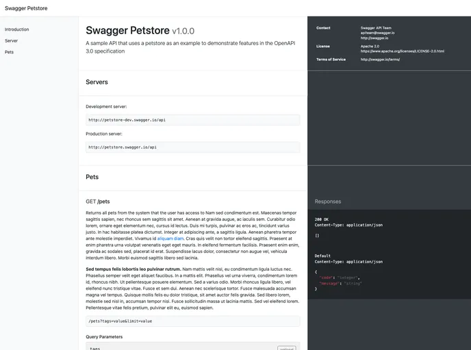 screenshot of Jekyll Openapi