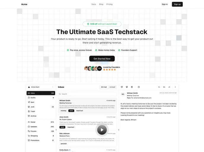 screenshot of Saas Boilerplate