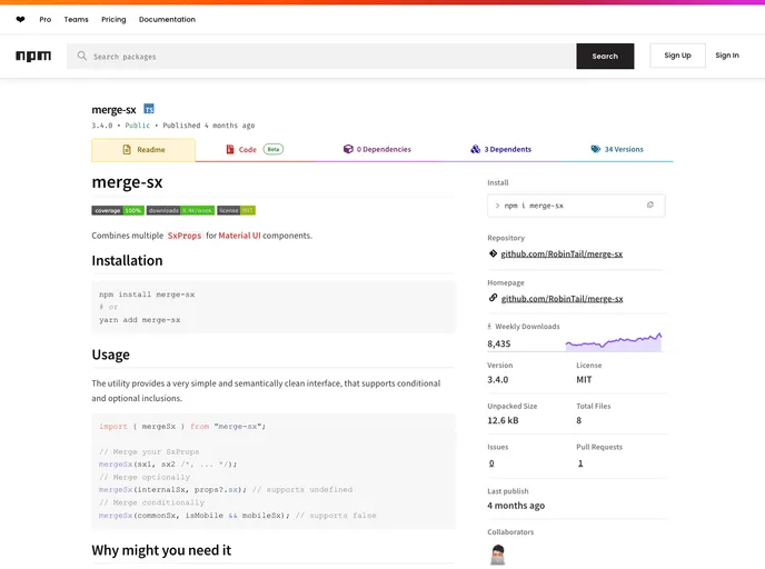 screenshot of Merge Sx