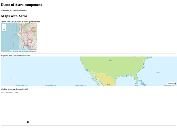 screenshot of Maps Withastro
