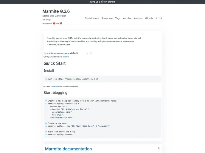 screenshot of Marmite