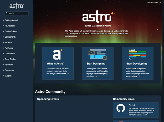 screenshot of Astro