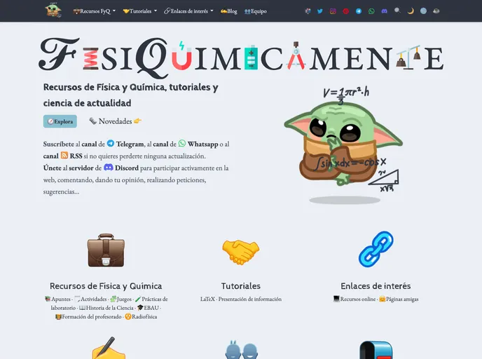 screenshot of Fisiquimicamente