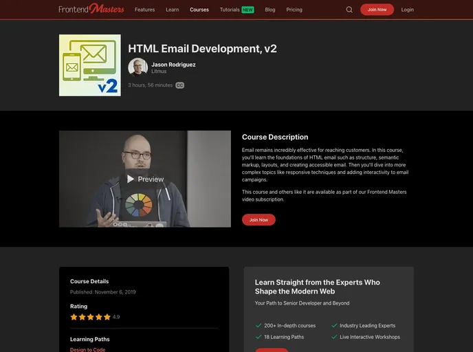 screenshot of Frontendmasters