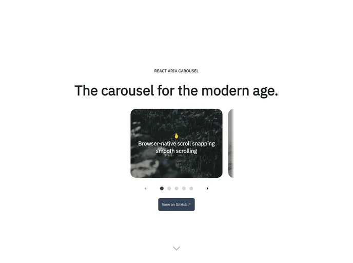 screenshot of React Aria Carousel