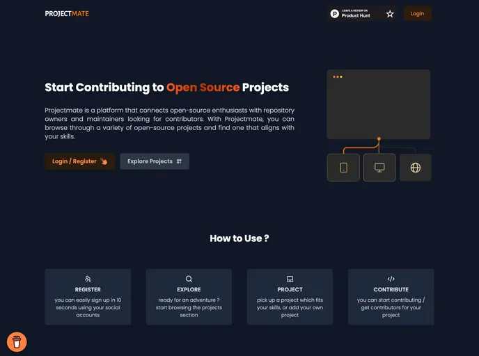 screenshot of Projectmate