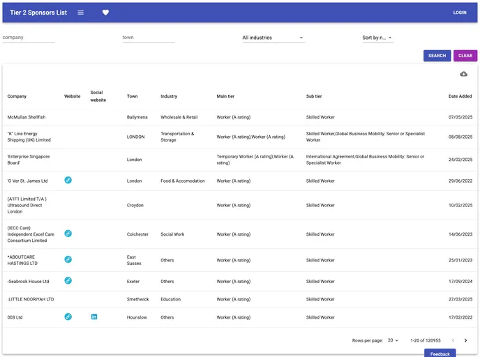 screenshot of Tier2ui