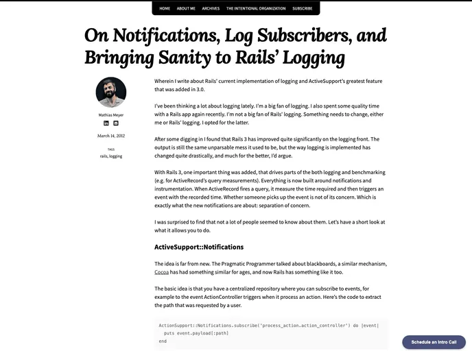 screenshot of Lograge