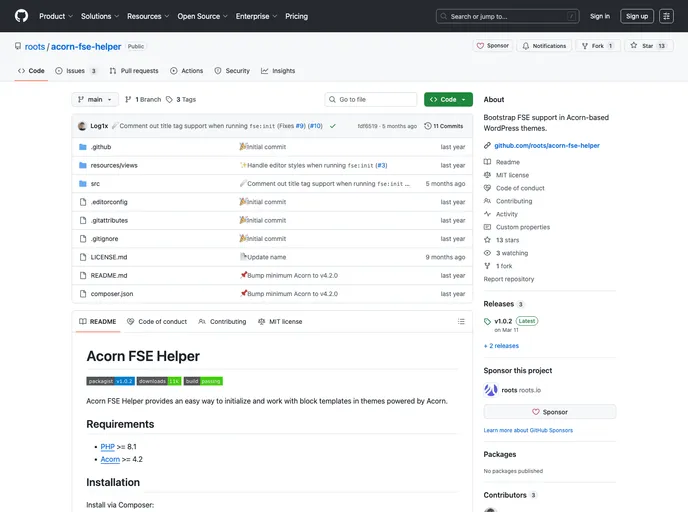 screenshot of Acorn Fse Helper