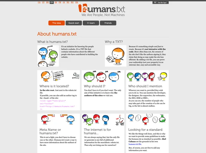 screenshot of Grunt Humans Txt