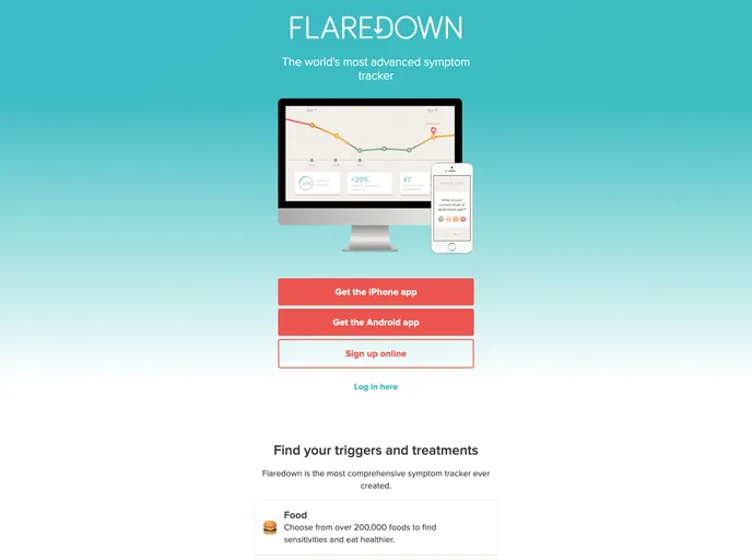 screenshot of Flaredown
