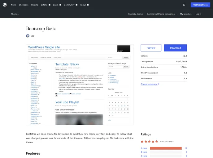 screenshot of Bootstrap Basic