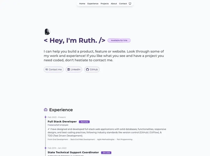 screenshot of Portfolio