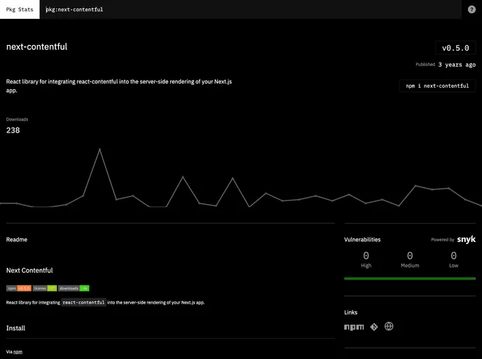 screenshot of Next Contentful