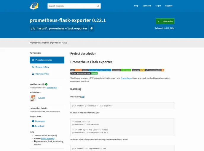 screenshot of Prometheus_flask_exporter