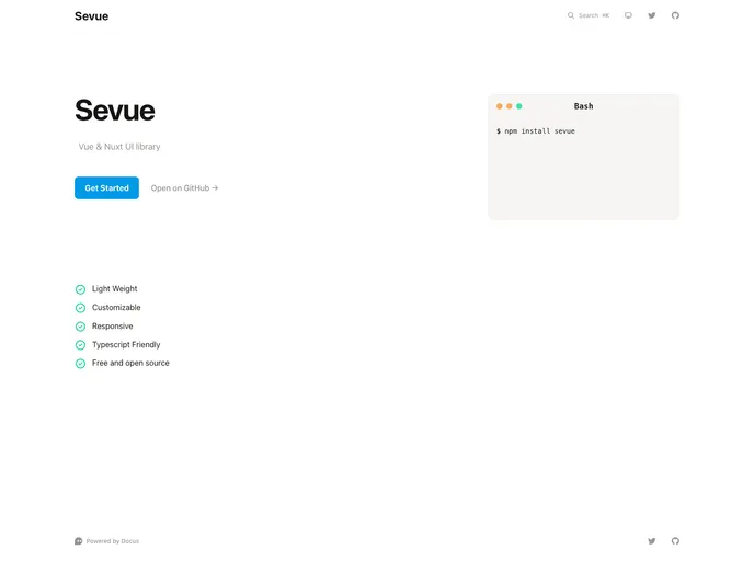 screenshot of Sevue
