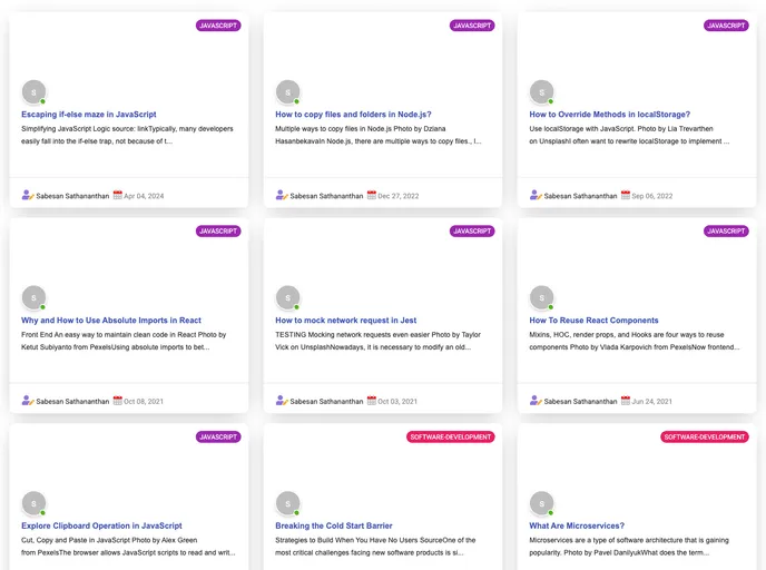 screenshot of Material UI Medium Blog