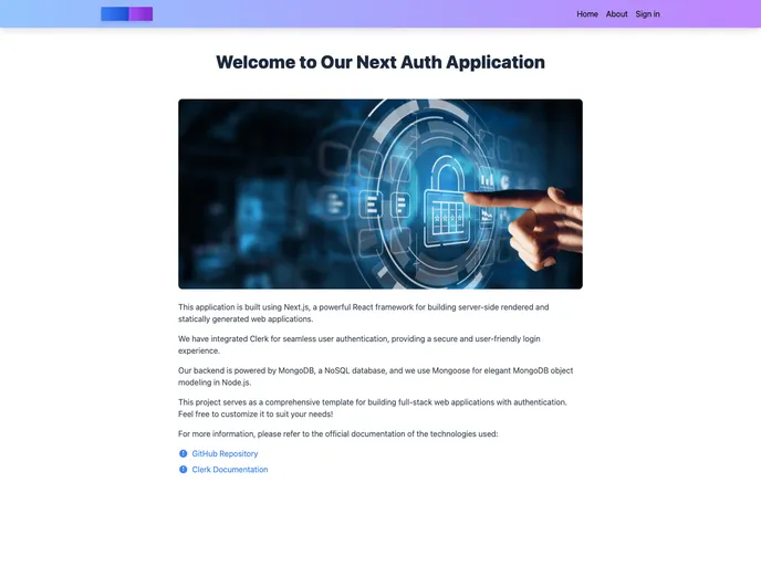 screenshot of Mern Auth