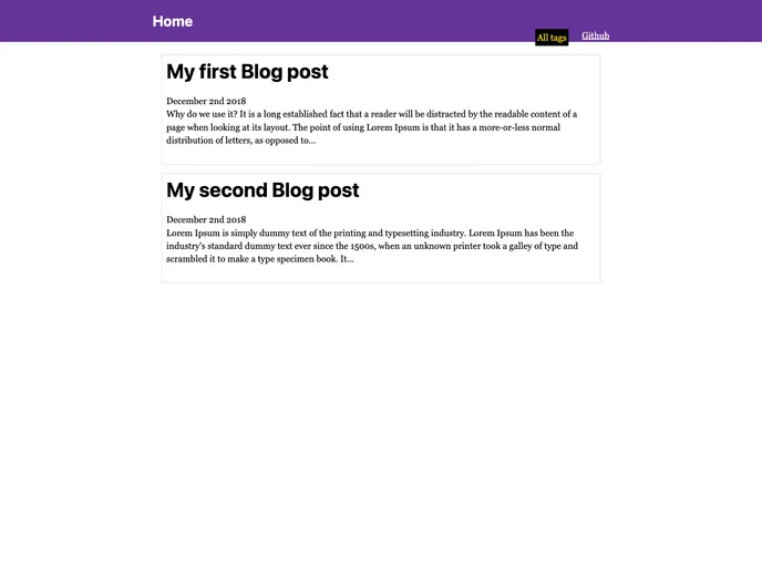 screenshot of Gatsby Advanced Starter