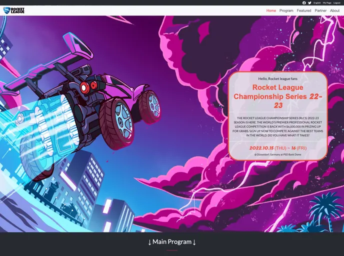 screenshot of RLCS Event Template