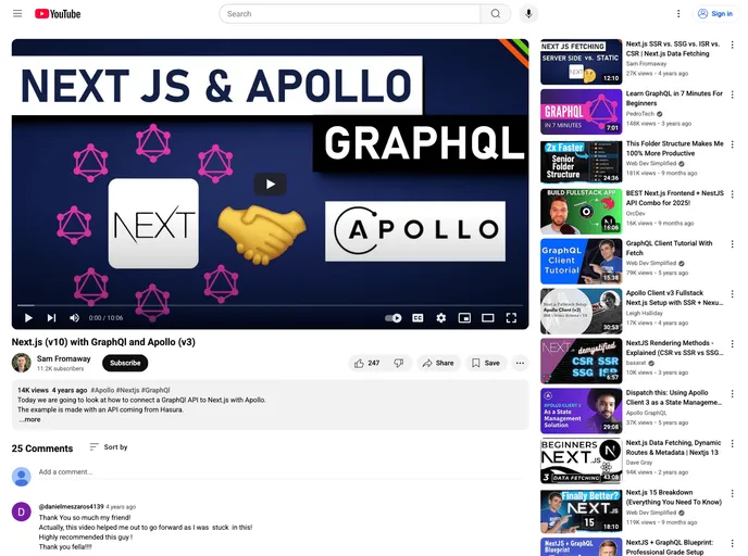 screenshot of Nextjs Apollo