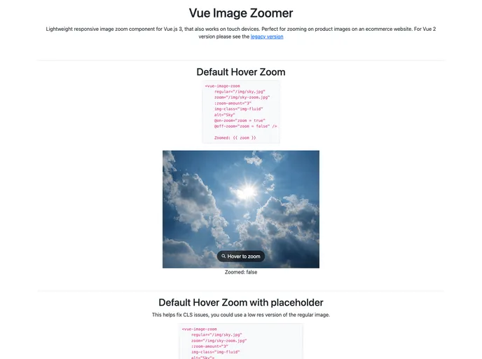 Vue Image Zoomer
