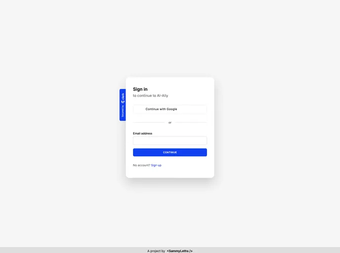 screenshot of AI Ally