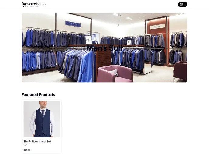screenshot of Samis Ecom Store