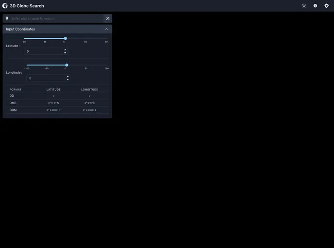 screenshot of 3dglobesearch