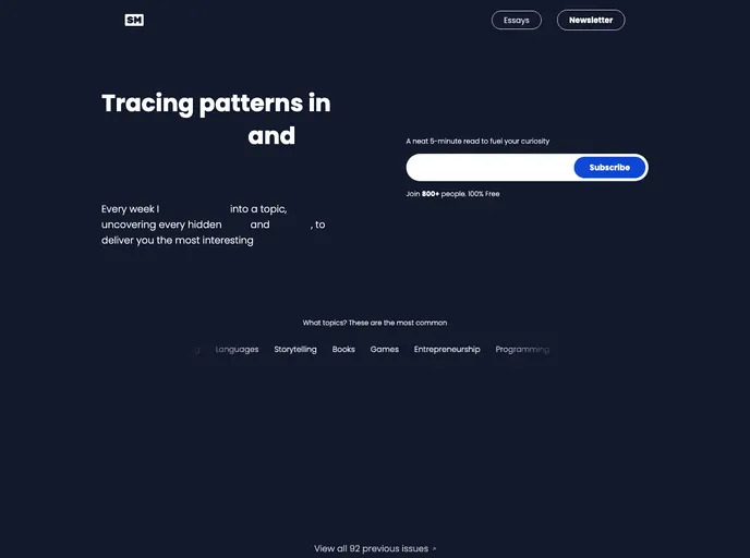 screenshot of Menimal